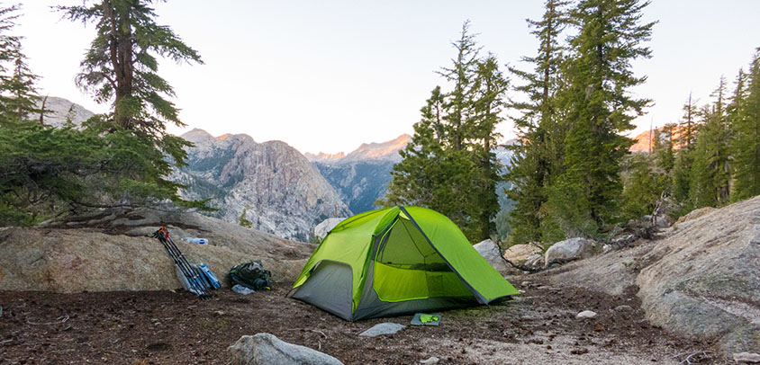 how to avoid hiking crowded trails by bringing a tent